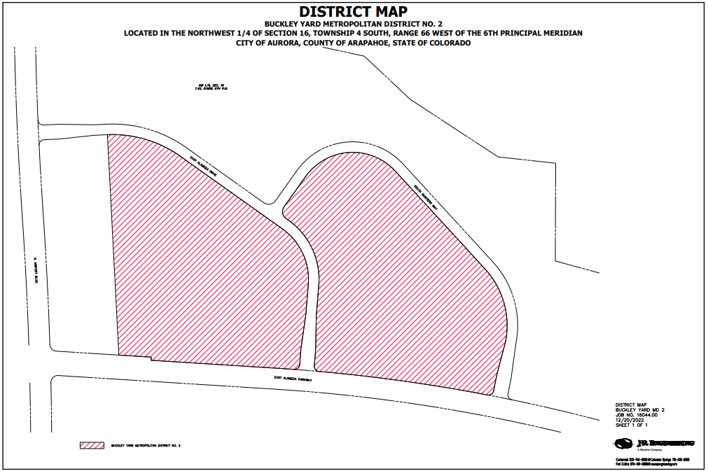 Buckley Yard Metro District map